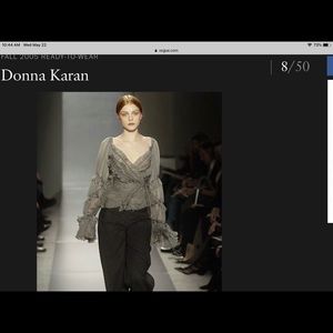 Donna Karan Fall ‘05 gray blouse, US 8